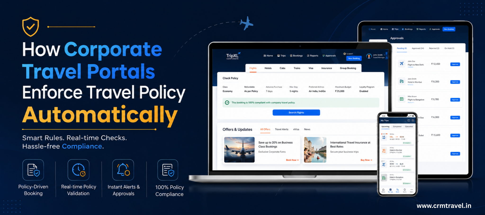How Corporate Travel Portals Enforce Travel Policy Automatically