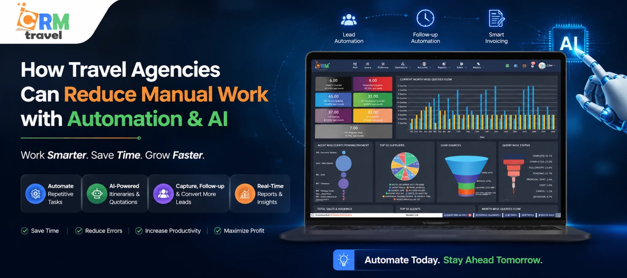 How Travel Agencies Can Reduce Manual Work with Automation & AI